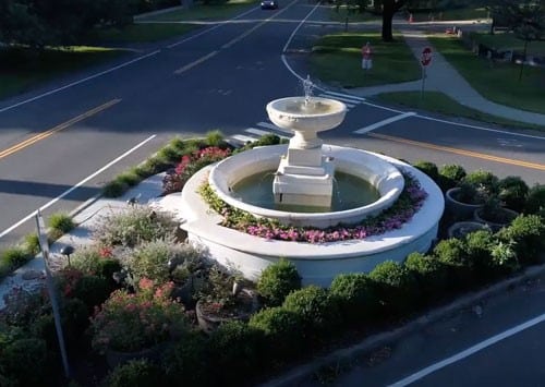 Ridgefield CT Water Fountain Landmark