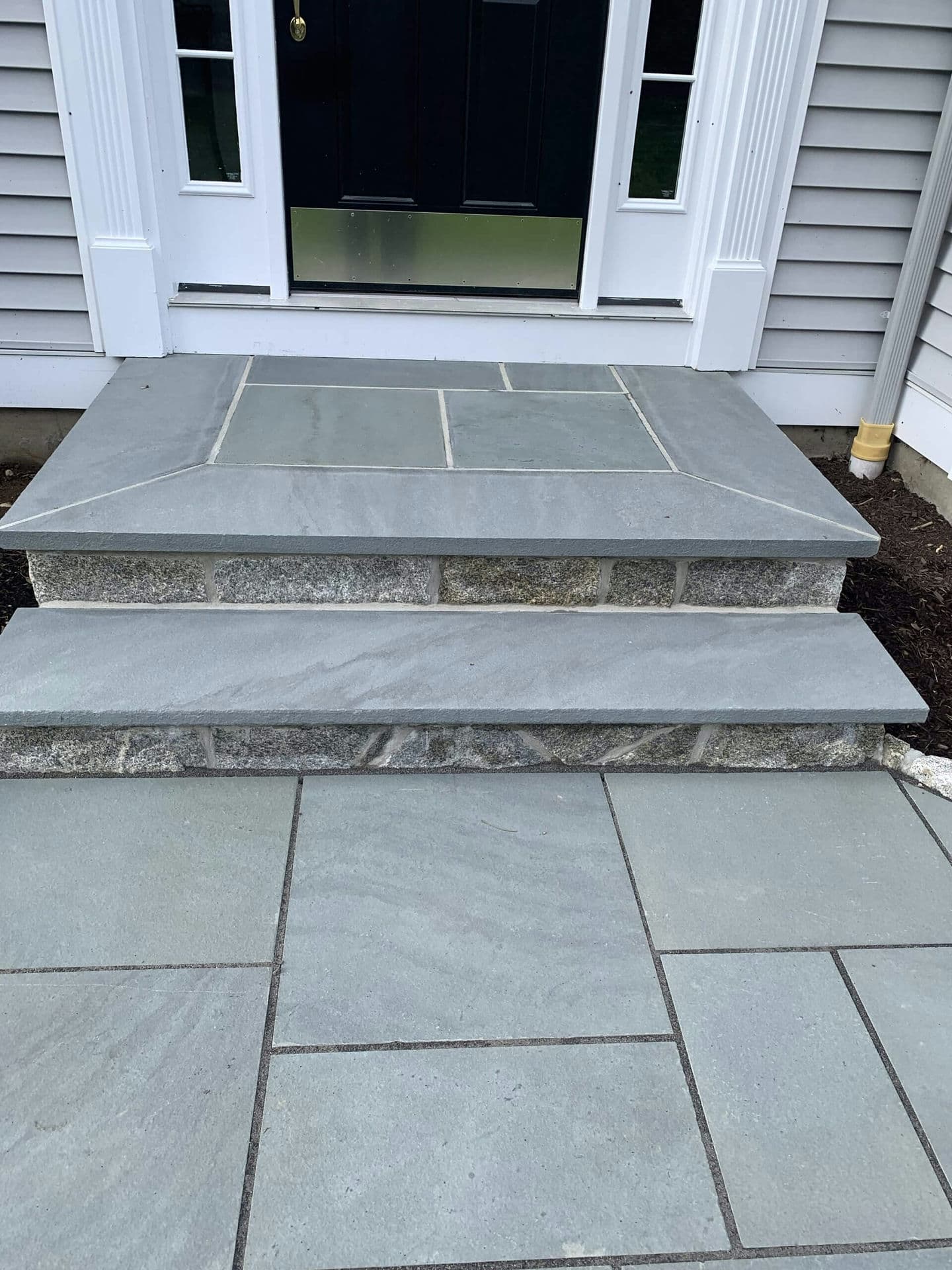 Masonry Stone Stair Case Front Door A-Z Landscaping